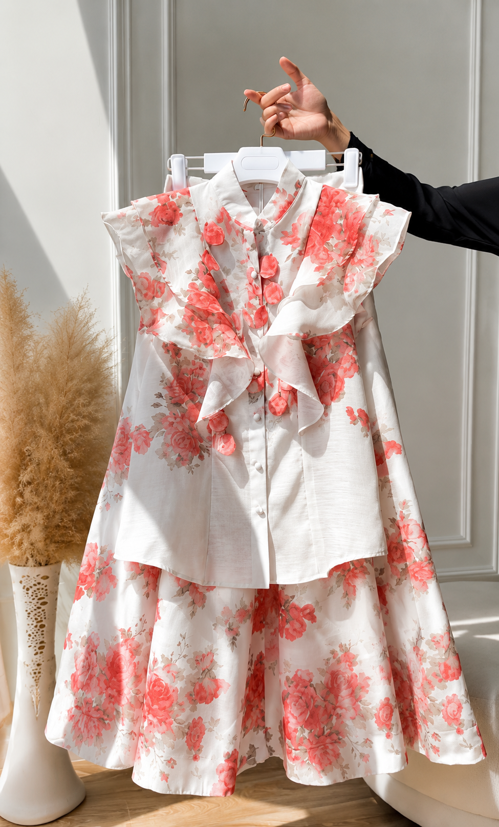 Rose Petal Dress Set
