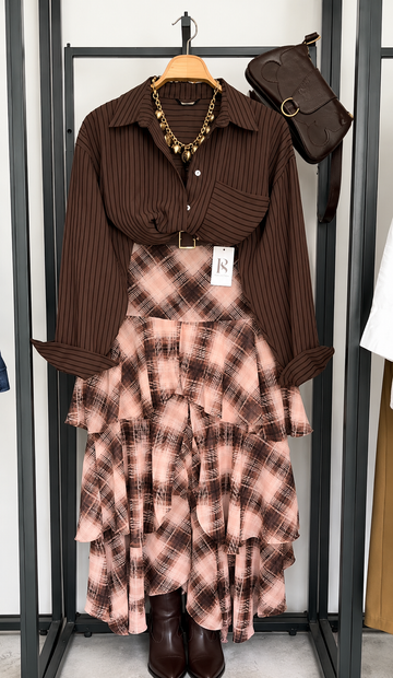 Coffee Bloom Dress