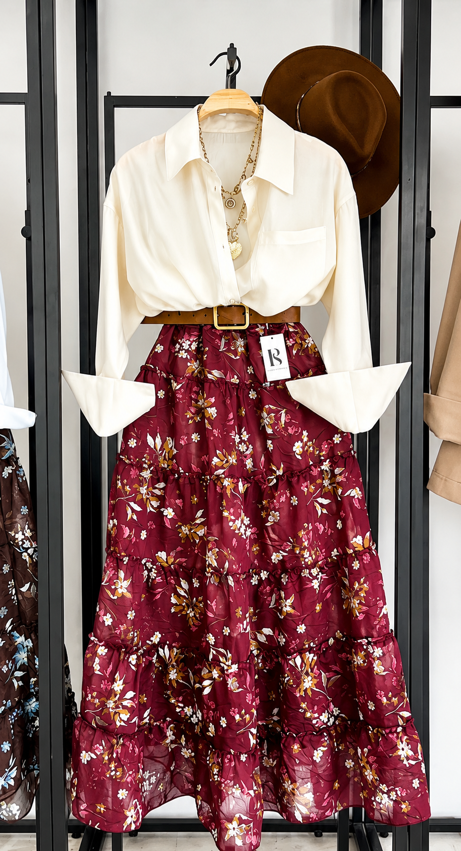 Burgundy Bloom Dress